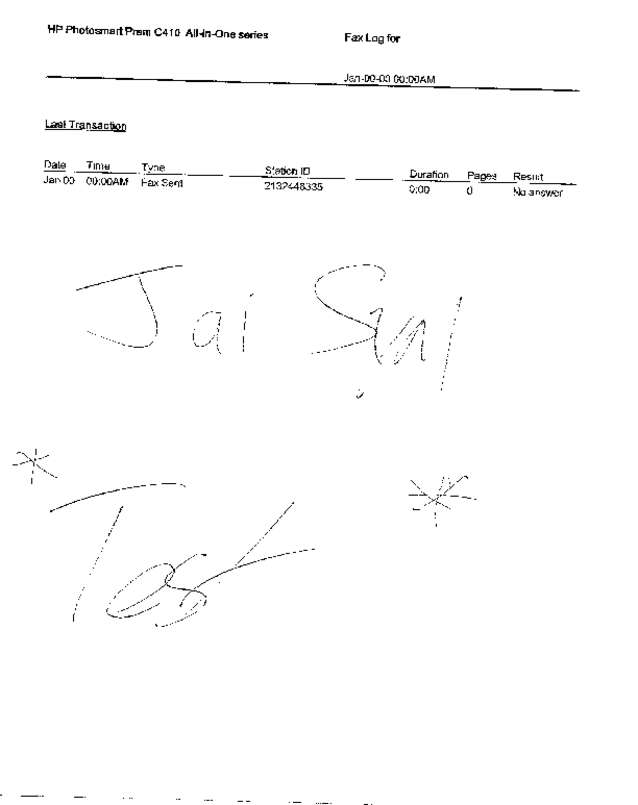 Fax page