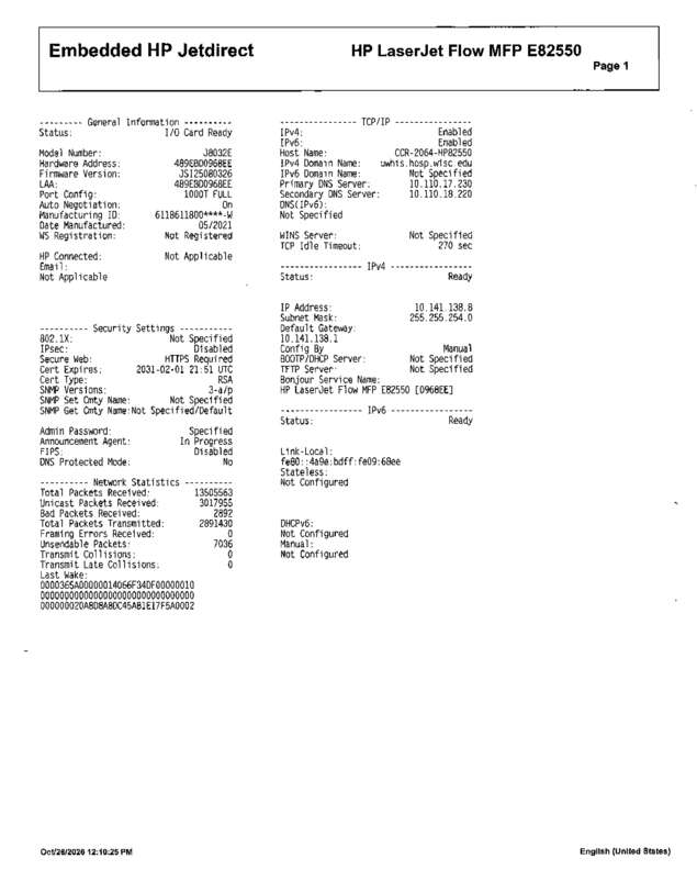 Fax page