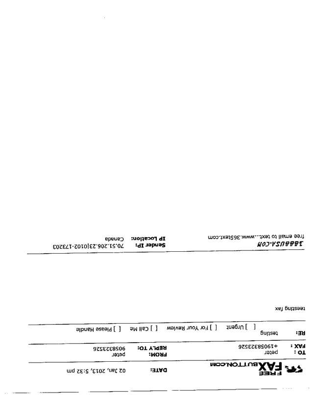 Fax page
