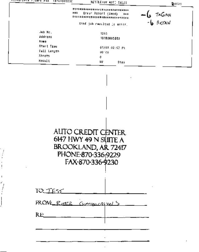 Fax page