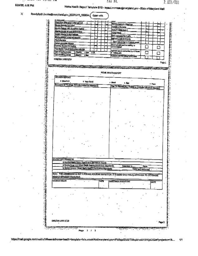 Fax page