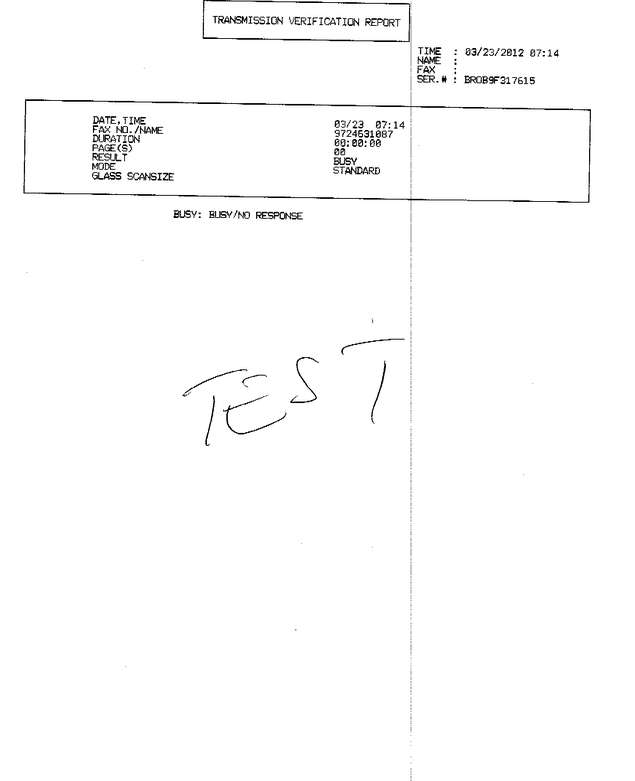 Fax page