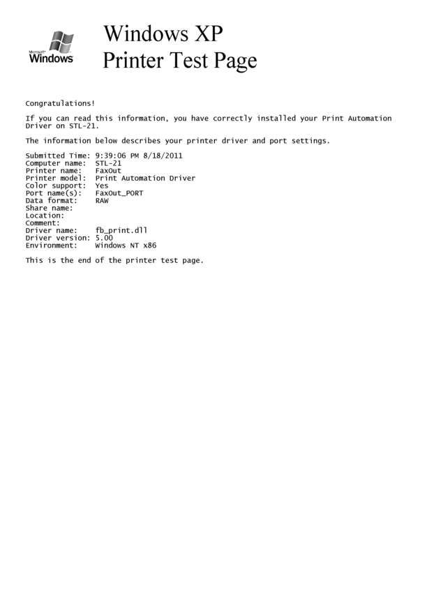 Fax page