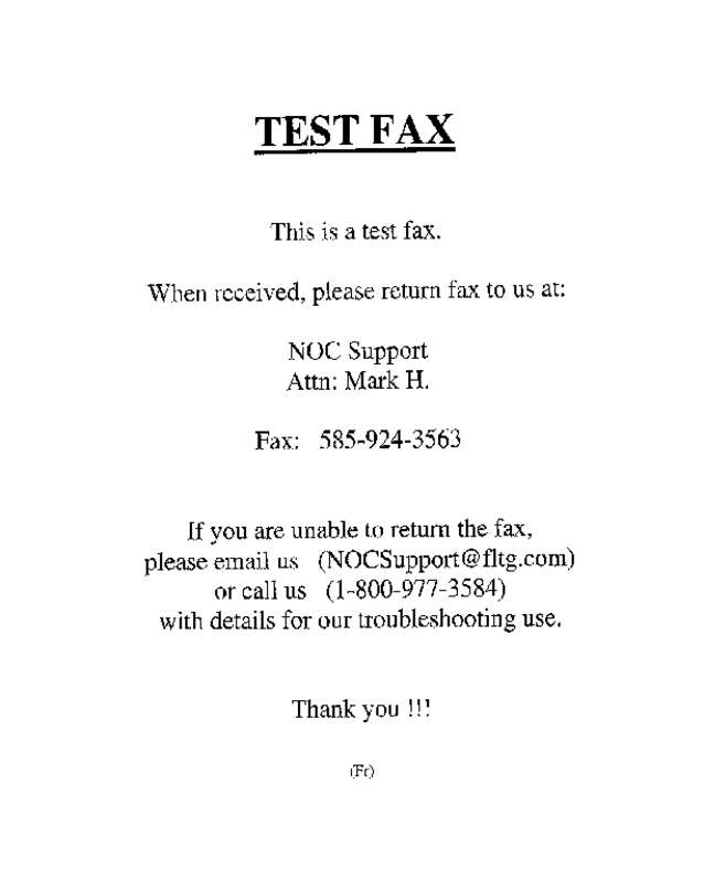 Fax page