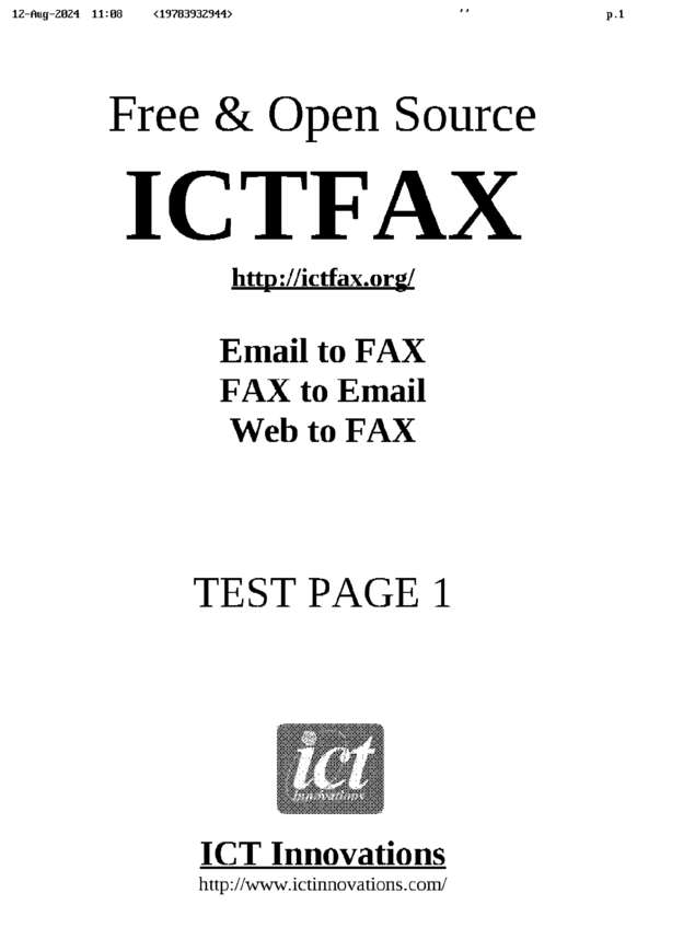 Fax page