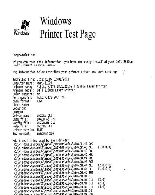 Fax page