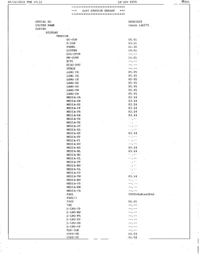 Fax page