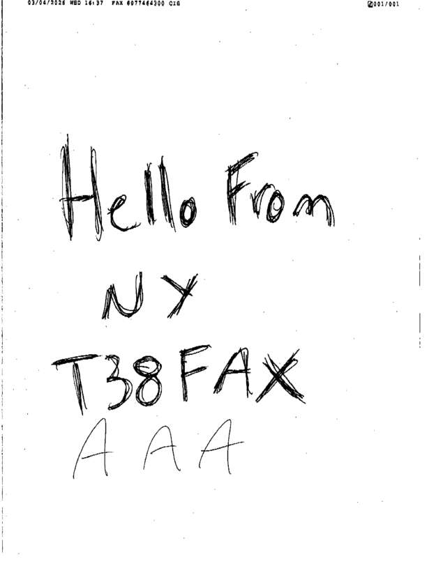 Fax page