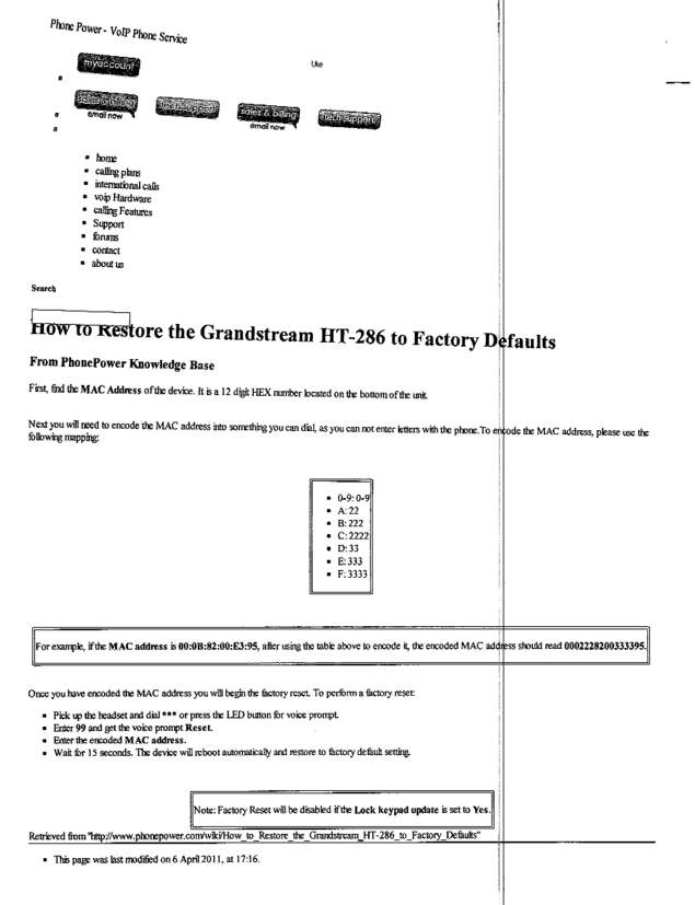 Fax page