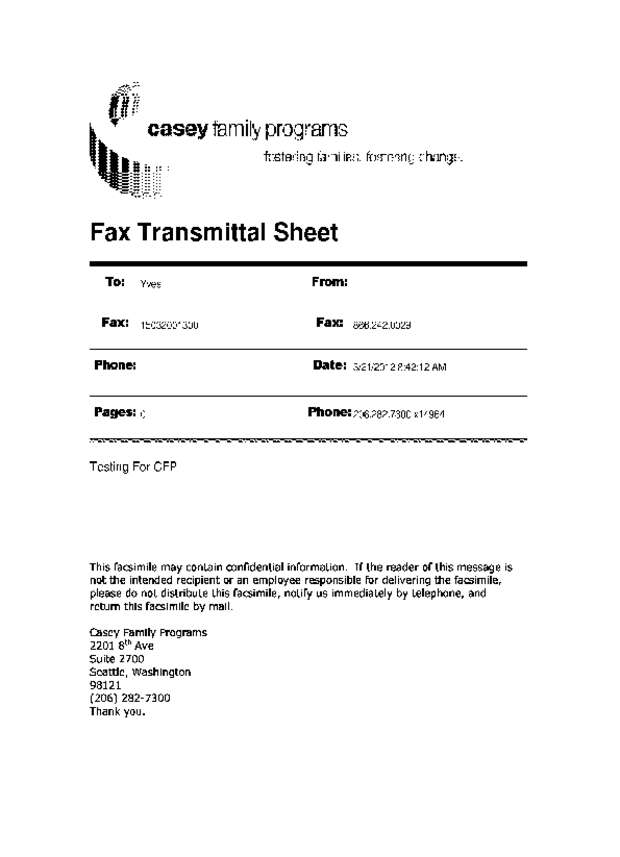 Fax page