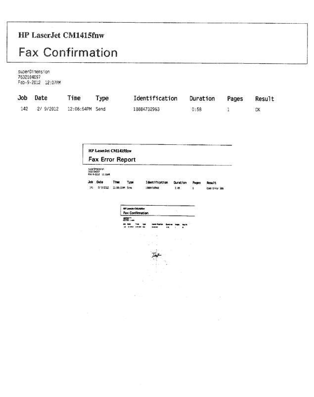 Fax page