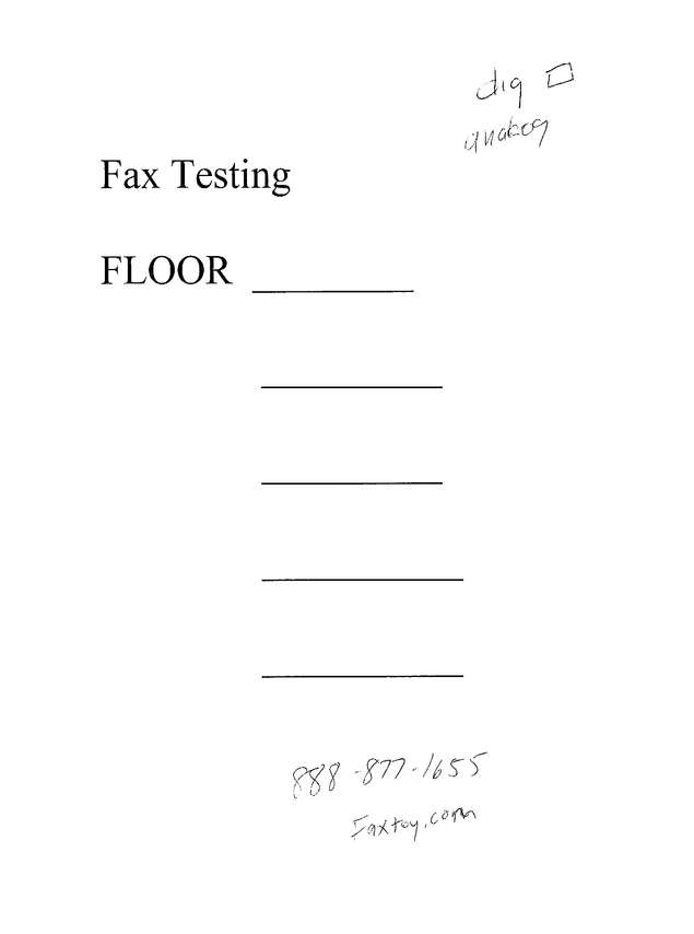 Fax page