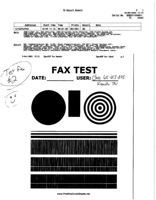 fax page