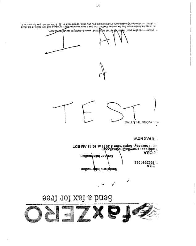 Fax page