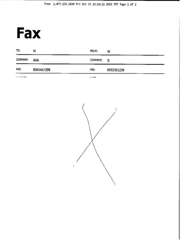 Fax page