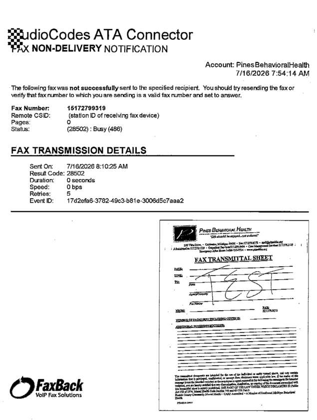 Fax page