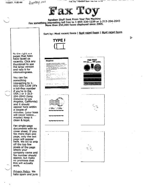 Fax page