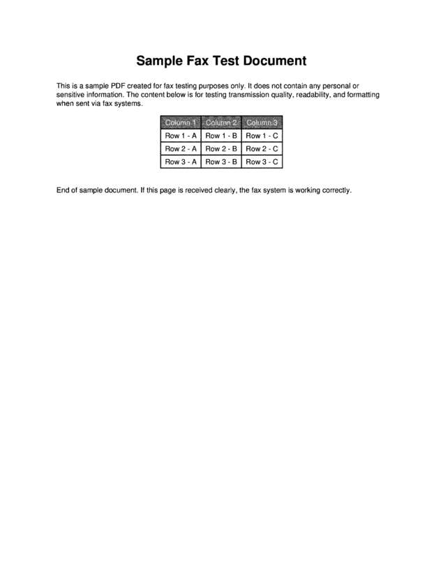 Fax page