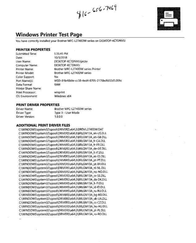 Fax page