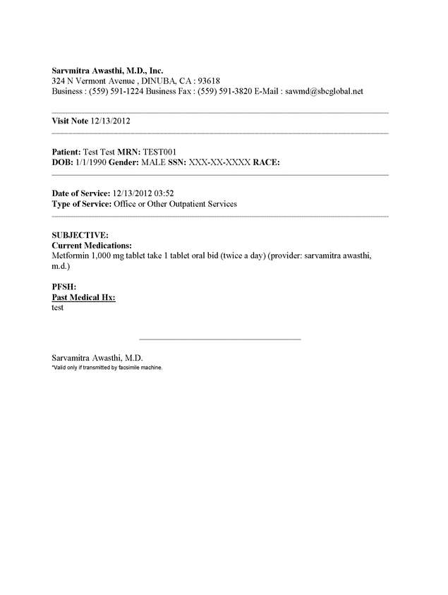 Fax page