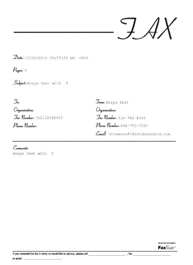 Fax page