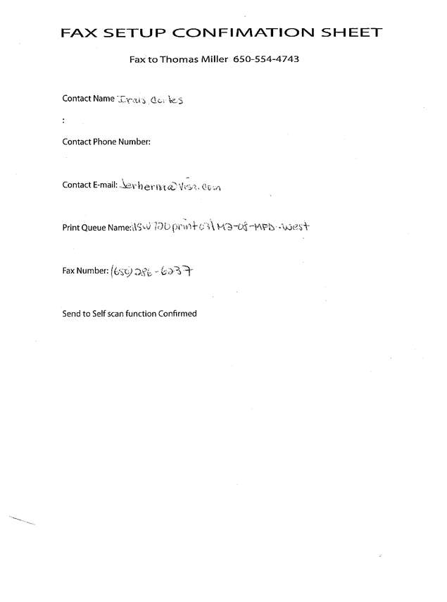 Fax page