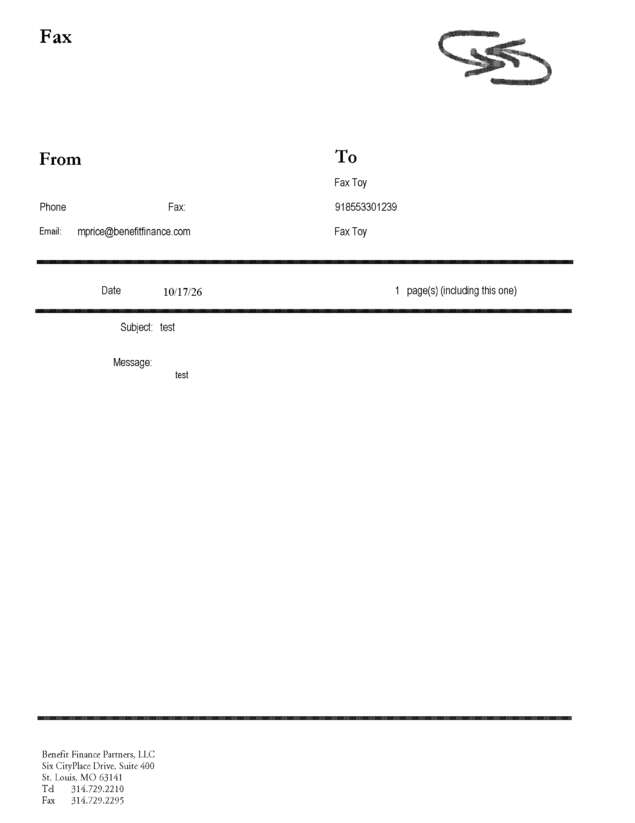 Fax page