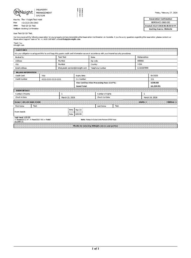 Fax page