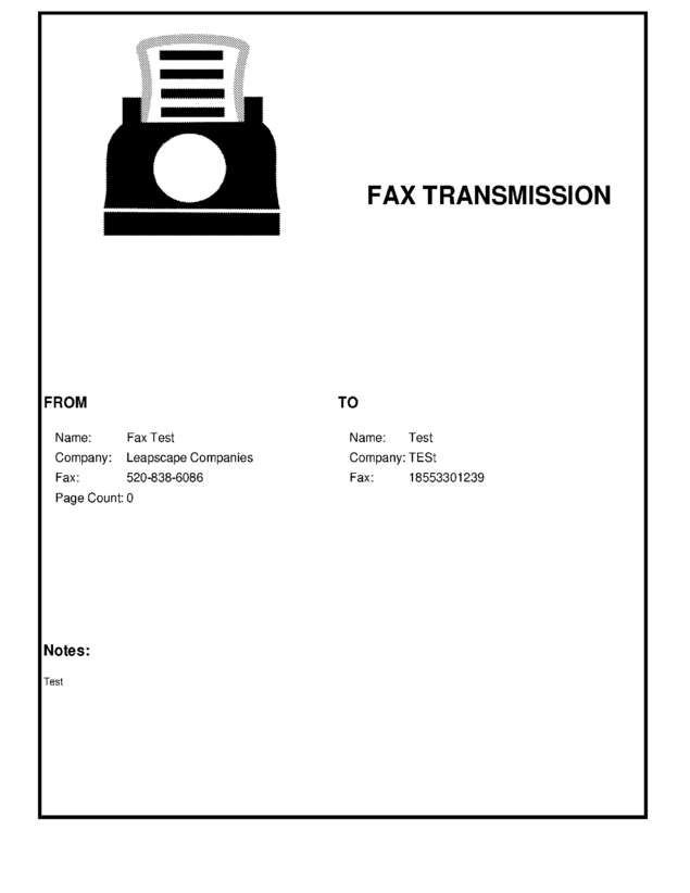 Fax page