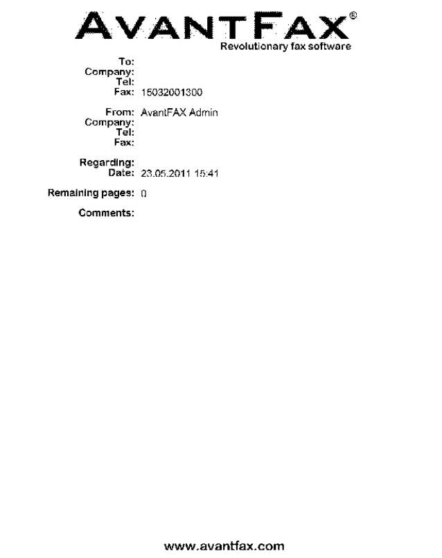 Fax page
