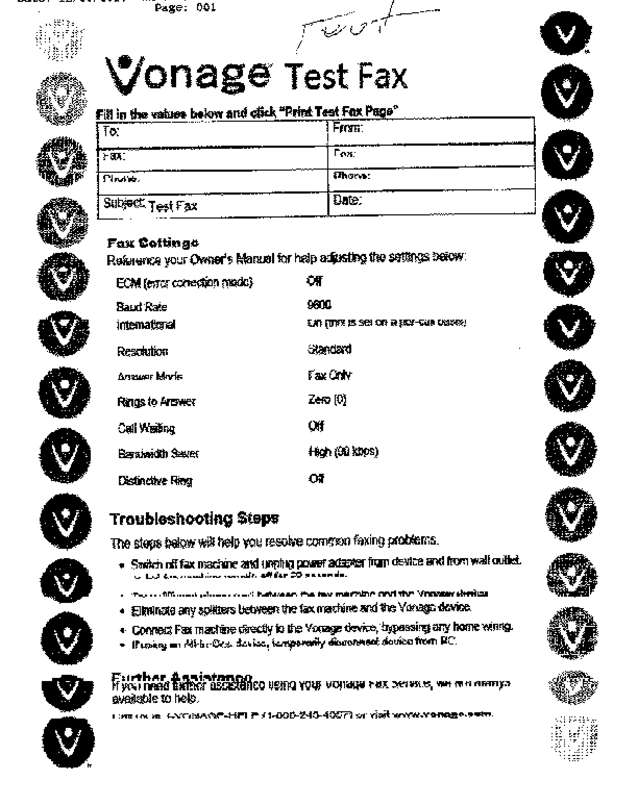 Fax page
