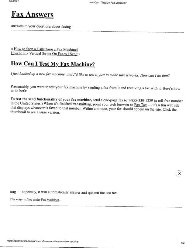fax page