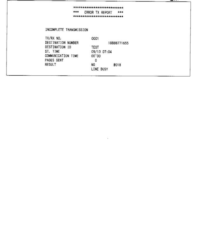 Fax page