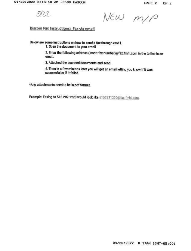 Fax page