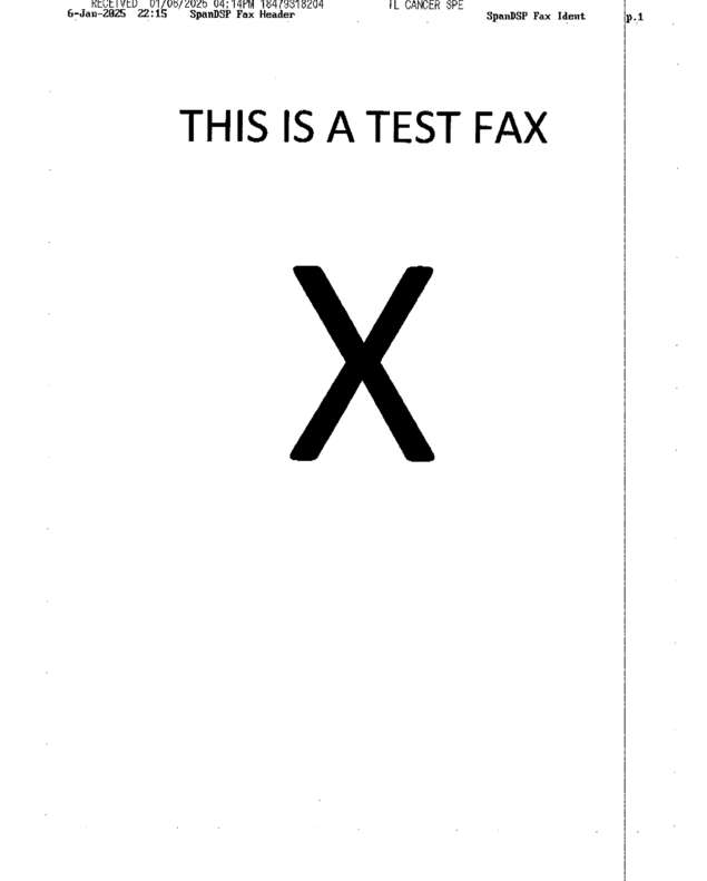 Fax page