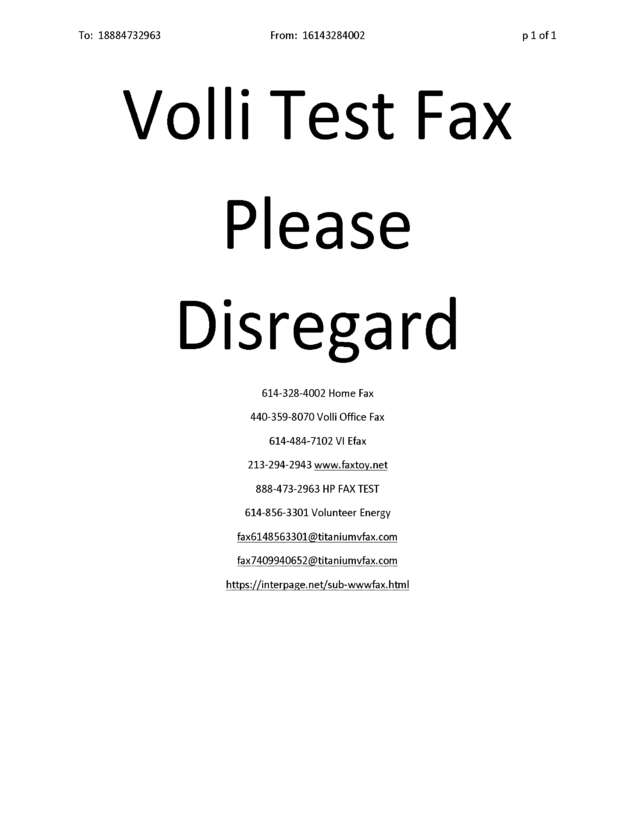 Fax page