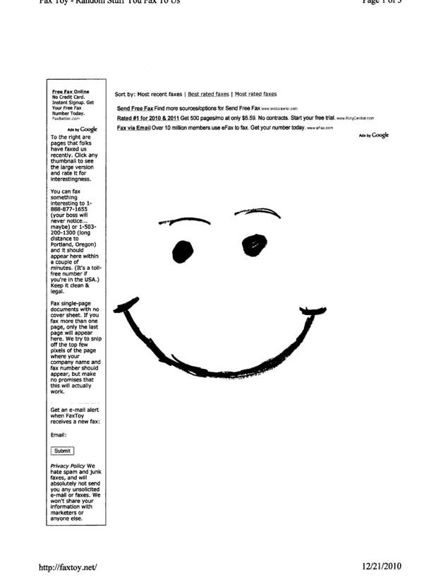 Fax page