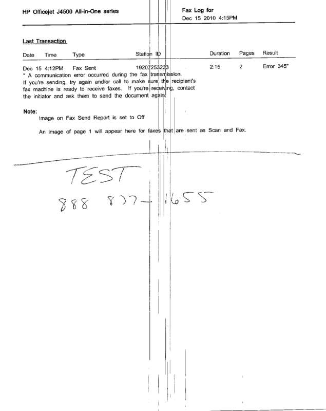 Fax page