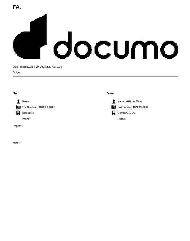 Fax page