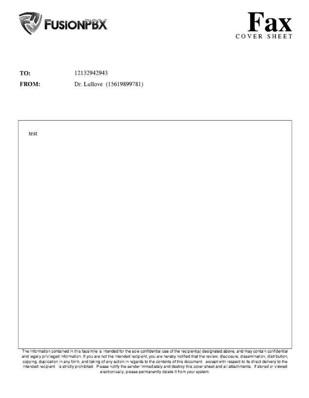 Fax page
