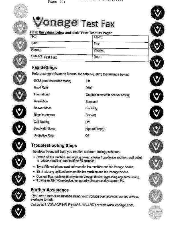Fax page