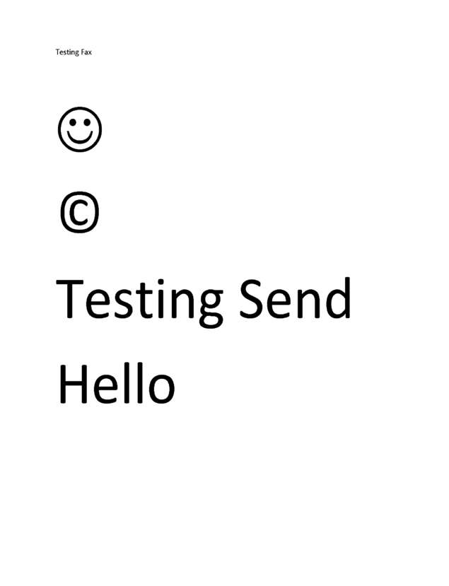 Fax page