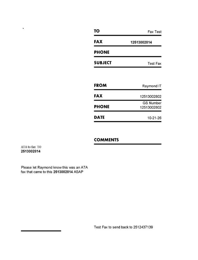 Fax page
