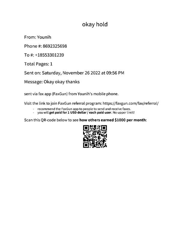 Fax page