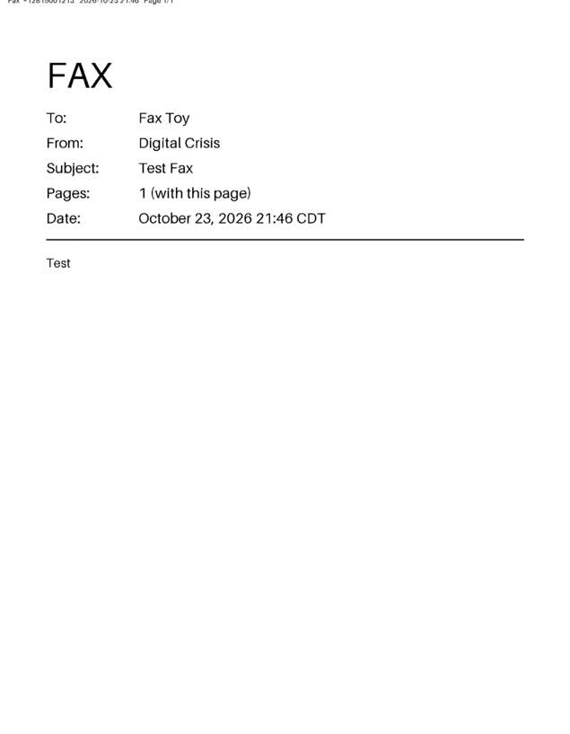 Fax page