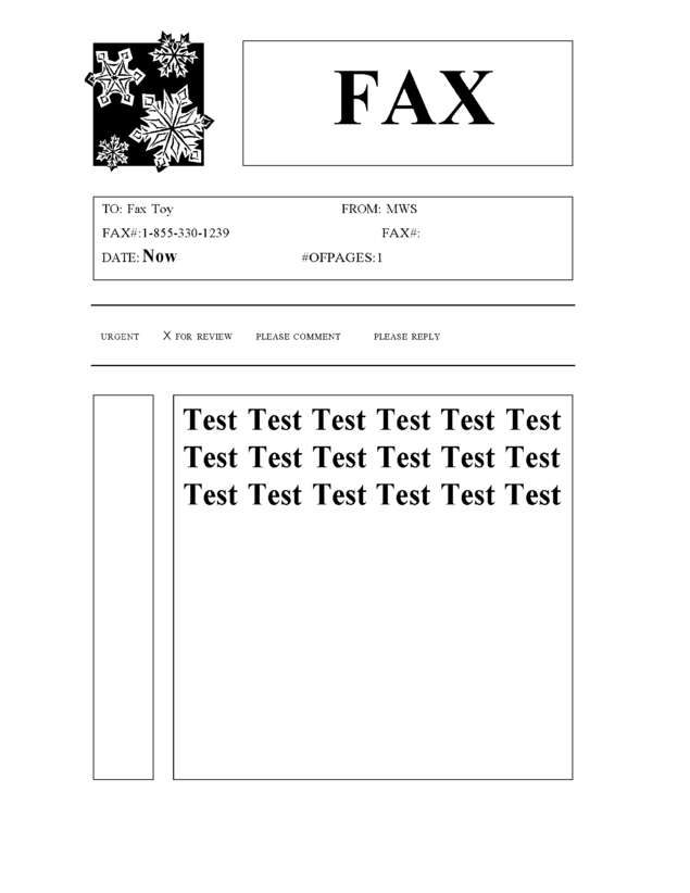 Fax page