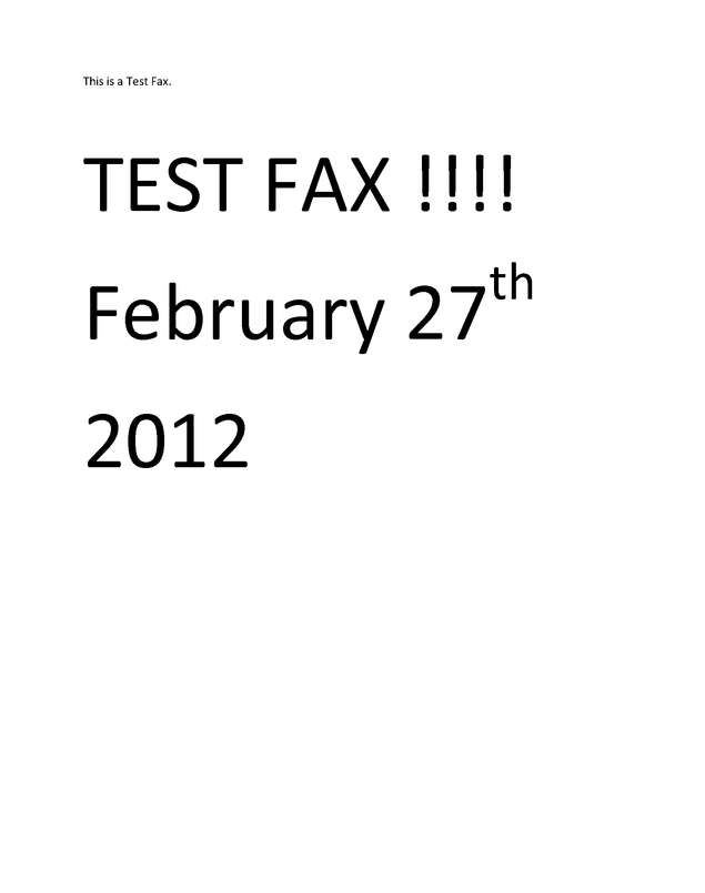 Fax page