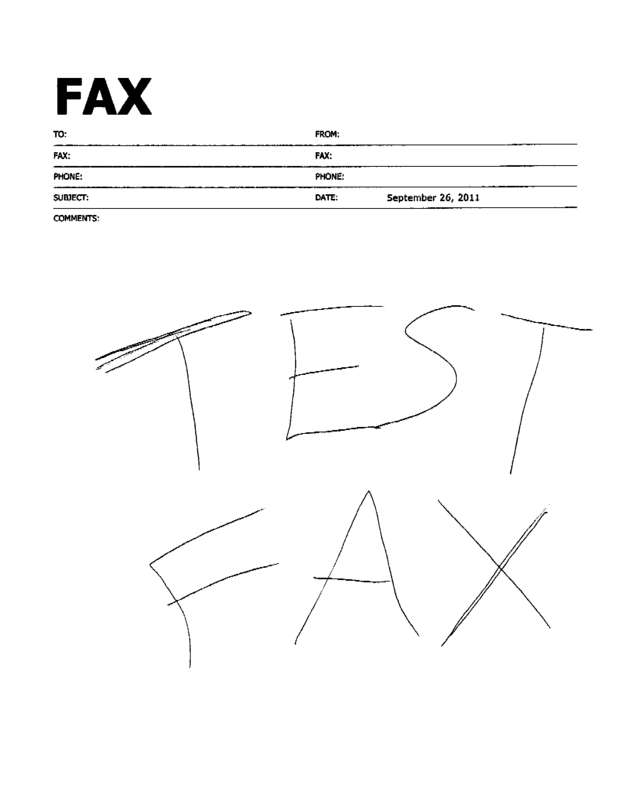 Fax page