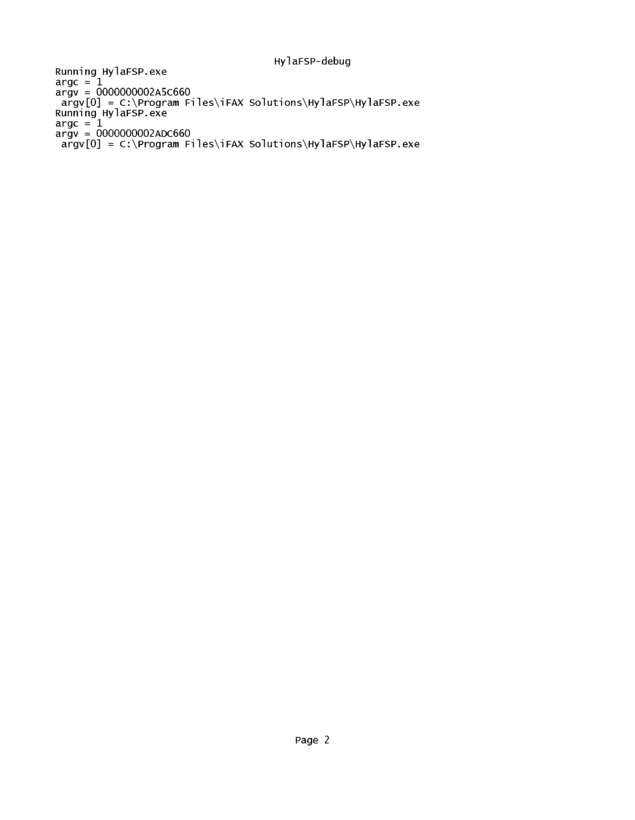Fax page