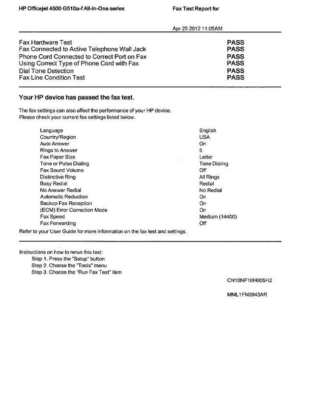 Fax page